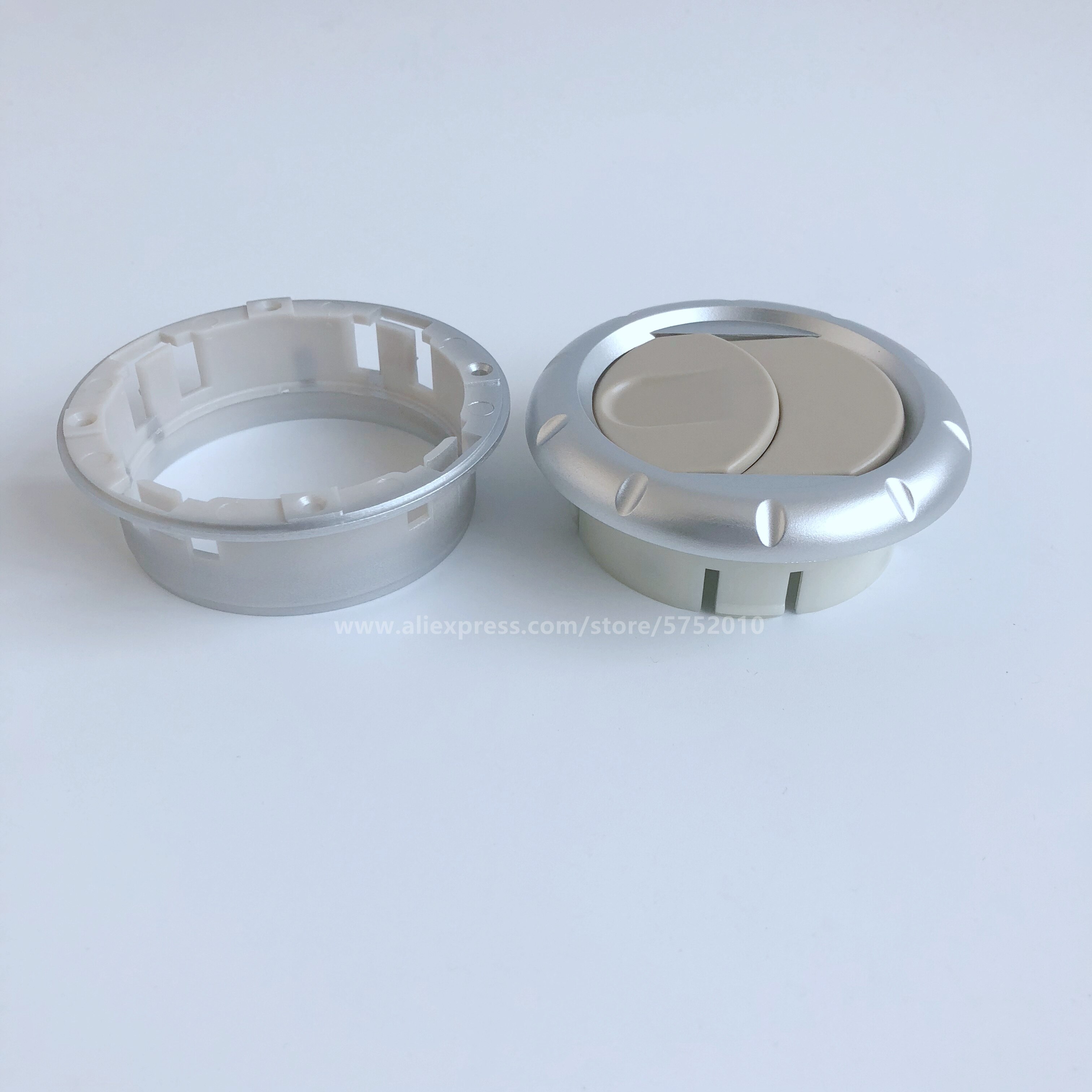 ABS Plastic Round Air Vent RV ATV Bus Trailer Interior A/C Vent Air Outlet 360° Rotating RV Accessories