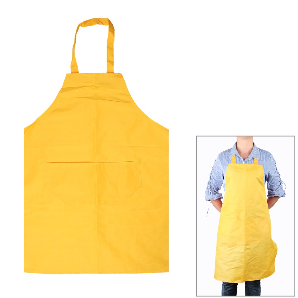 HILIFE Keukenschort Household Cleaning Tools Koken Accessoires Voor Thuis Restaurant Pure Kleur Overgooier Bakken Jurk: Geel