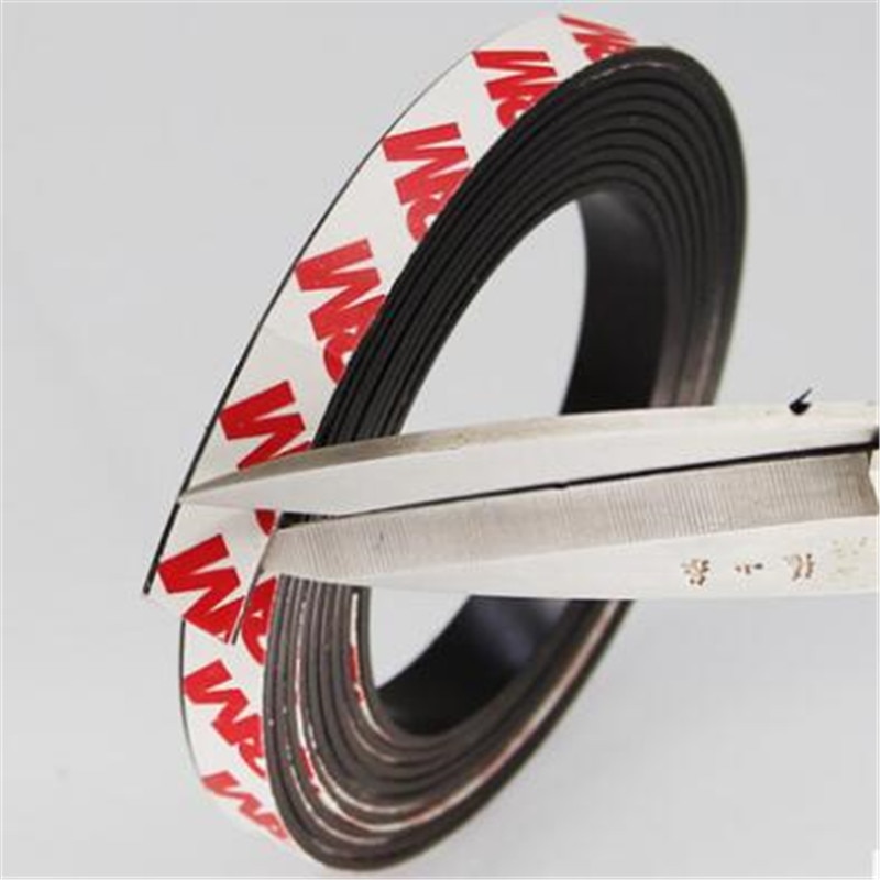 zion 1m 10 x1.5 mm sterk magnetstripe selvklebende fleksibel magnetbånd gummimagnetbåndbredde 10 mm tykkelse 1.5mm