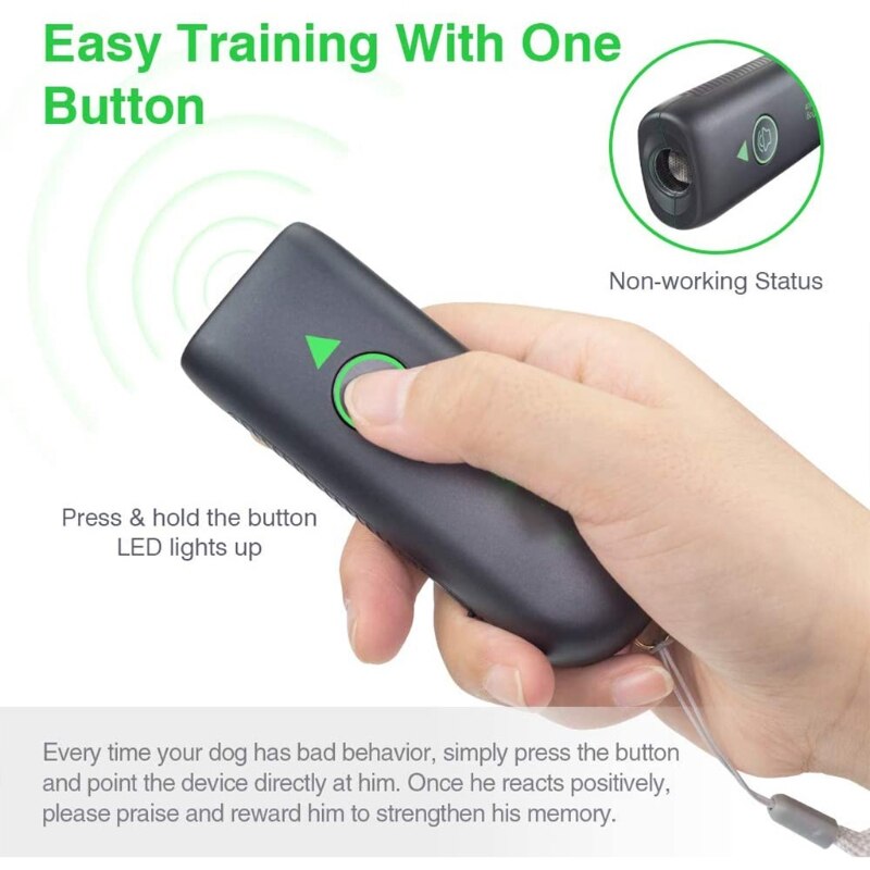 Handheld Ultrasonic Dog Trainin Ultrasonic Dog Drive Ultrasonic Bark Control 4XFA
