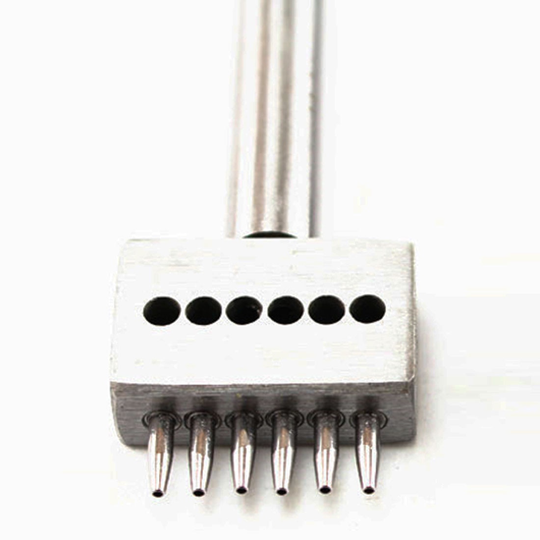 4mm Leather Spacing Hole Tool Leather Craft 1mm Hole Diameter Punch Tools Round Row Punch Drilling Tools 2/4/6 Prong Hole