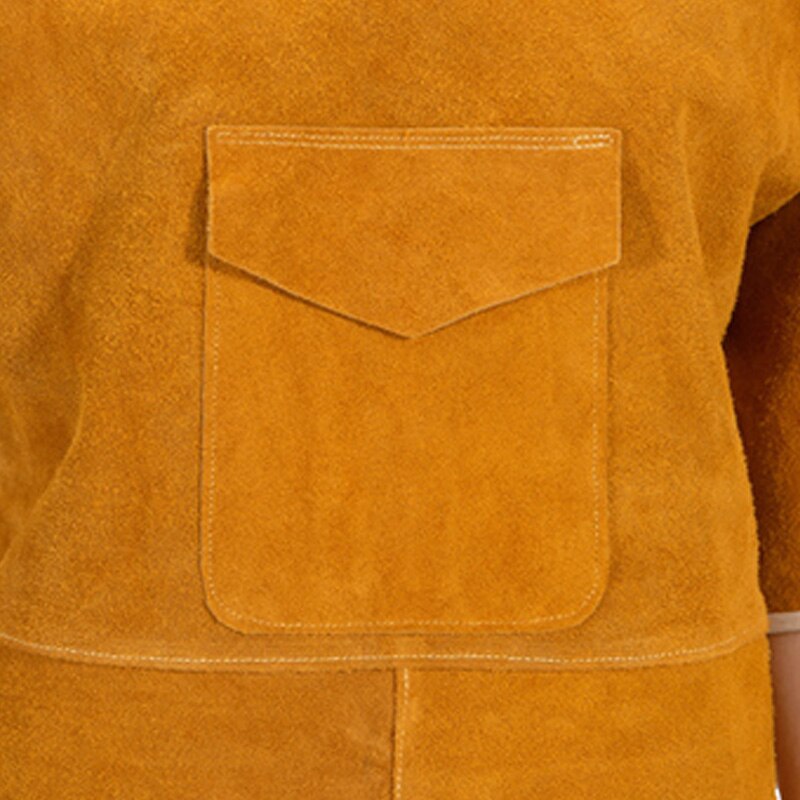 Tablier de soudure en cuir 105cm ignifuge à manches longues soudeur vêtements de protection tabliers Anti-échaudage résistant à l'usure