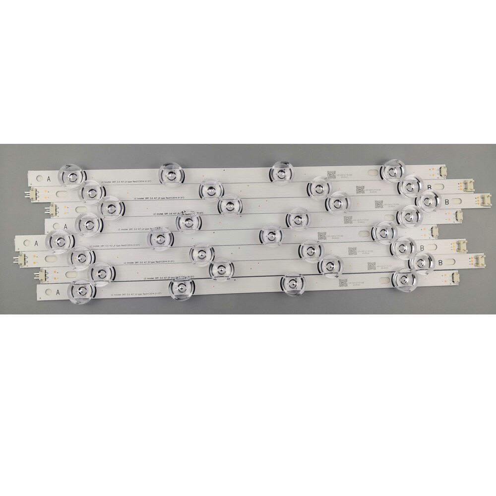 Led bakgrundsbelysning strip 8 lampa för  lg 42 tums tv innotek drt 3.0 42 " 6916l 1709b 1710b 1957e 1956e 6916l-1956a 6916l-1957a 42 lb 561v