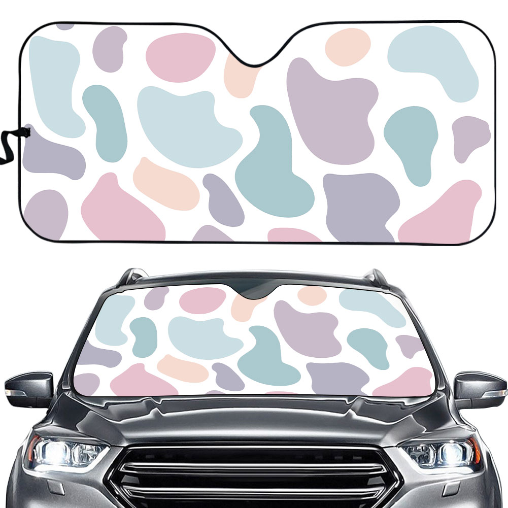 Cow Striped Pattern Printed Car Sun Shade Windshield Heat Reflector Sunshade for Car Windshield Cute Gloss Sunshade: YSFA0951HC-2