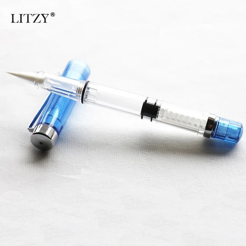 Fountain Style Transparent Brush Pen Refillable Ink Watercolor Pen For Kids Painting Calligraphy Drawing Art Stationery