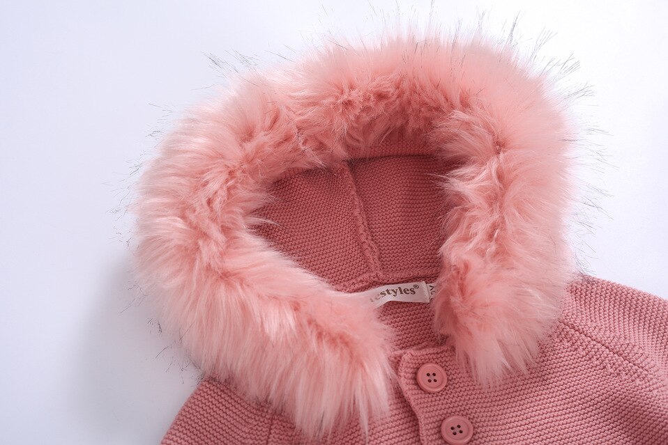 Pettigirl Autumn Winter Kids Sweaters And Coat Detachable Faux Fur Hoodied Cotton Yarn Baby Boys Girls Coat Children Outwear