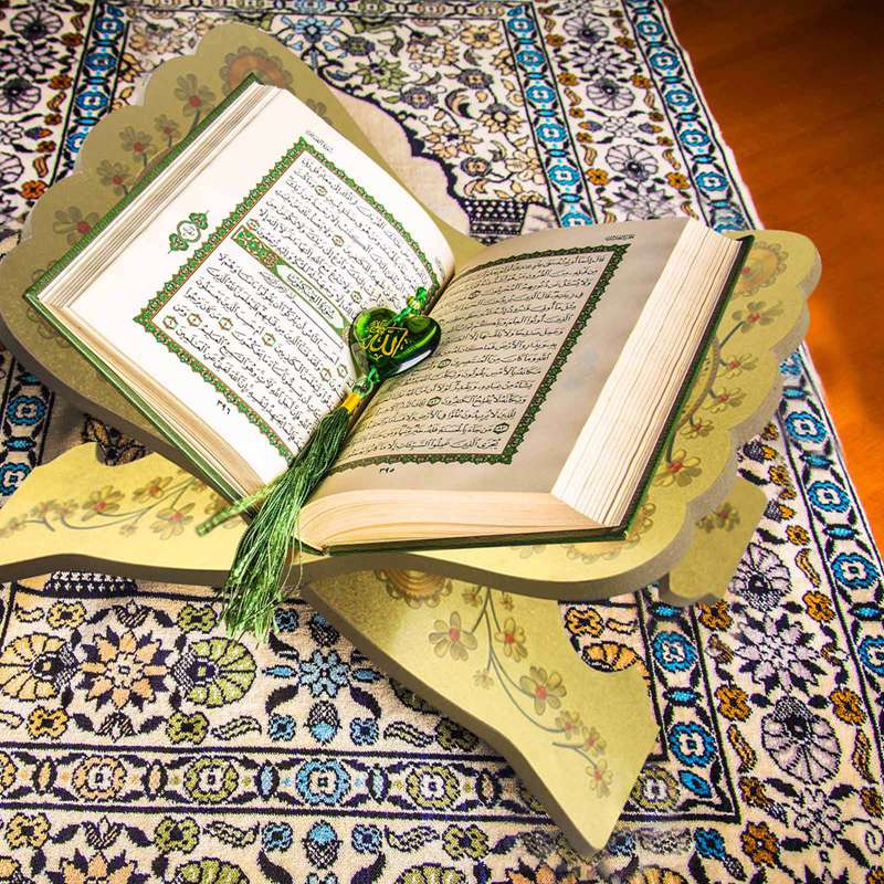 Wooden Eid Al-Fitr Islamic Book Shelf Bible Frame Kuran Quran Koran Holy Book Stand Holder Shelf Rehal Islam Home Decoration