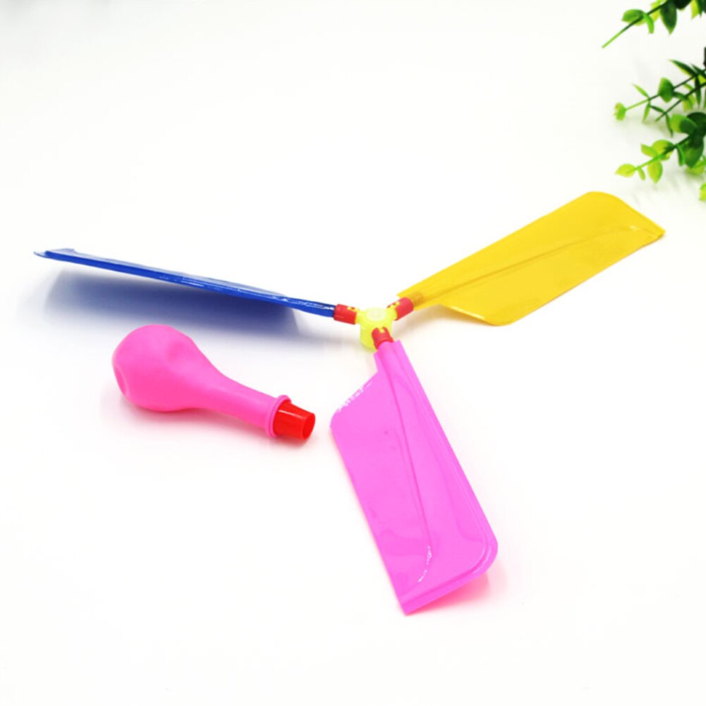 Manual Educational Funny Plastic Assemble Flying Easy Install Kids Whistle Balloon Helicopter