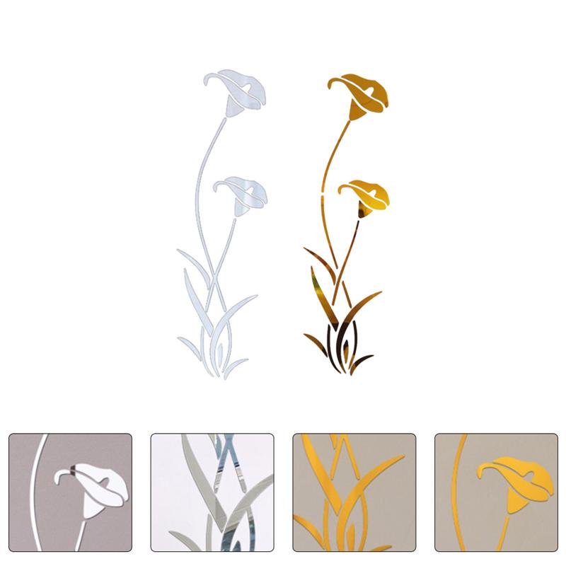 2Pcs Morning Glory Muurstickers Verwijderbare Muurstickers Spiegel Vliegtuig Stickers