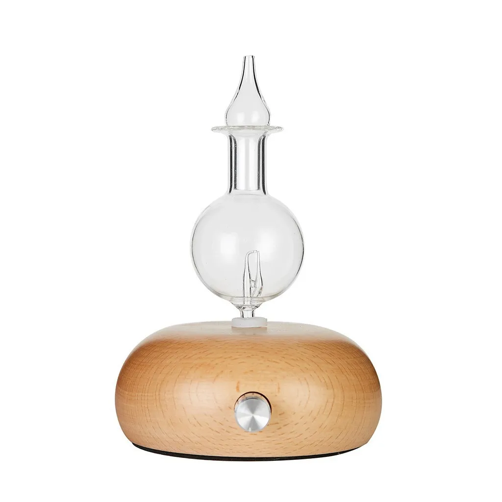 Difusor de óleos essenciais sem água, difusor de fragrância de aromaterapia sem água, nebulizador de aroma de vidro de madeira, vaporizador para casa: Branco / AU