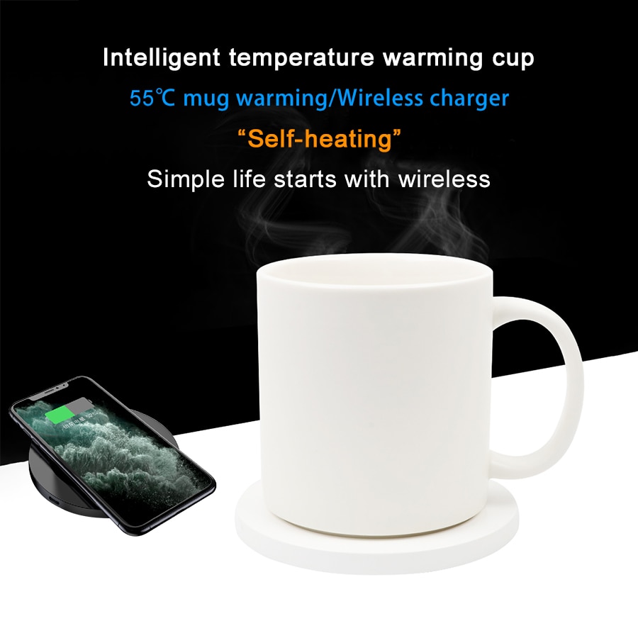 Cup Warmer Voor Kantoor Thuis Koffie Mok Warmer Met Draadloze Oplaadstation Usb Cup Heater Auto-On/Off waterdichte Thermostatische