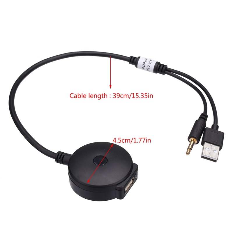 Cable adaptador de Audio inalámbrico para coche, adaptador de música AUX y USB, Bluetooth, para BMW Mini Cooper