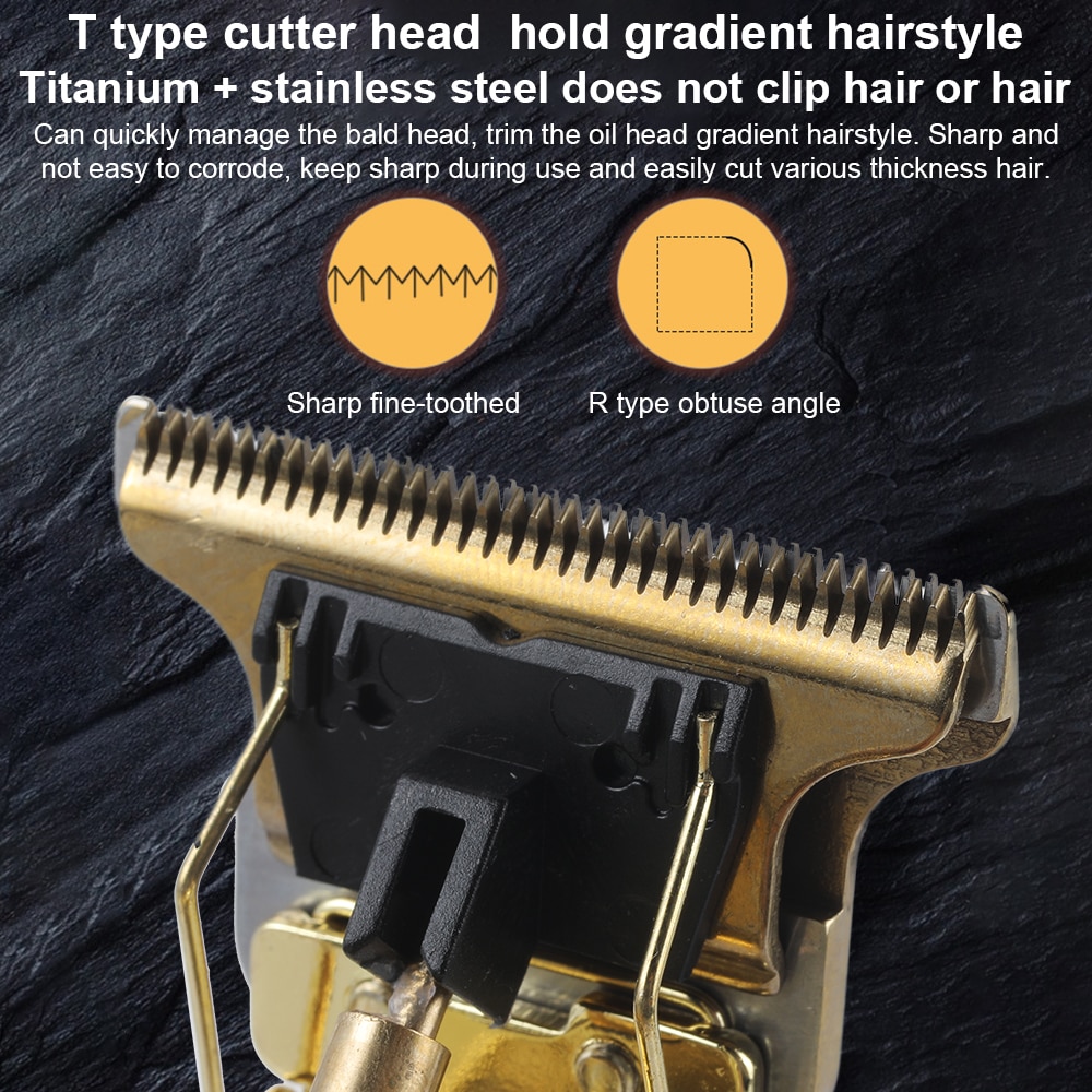 Cortadora de pelo T9 recargable por USB para hombre, Afeitadora eléctrica inalámbrica, afeitadora de barba de 0mm, máquina de corte de pelo de barbero