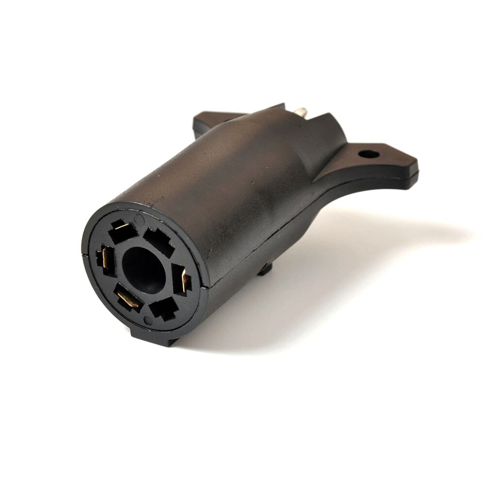 12V 4-Way Flat to 7 Way Round RV Blade Wiring Adapter Trailer Hitch Plug with Bracket Trailer Adapter Tool