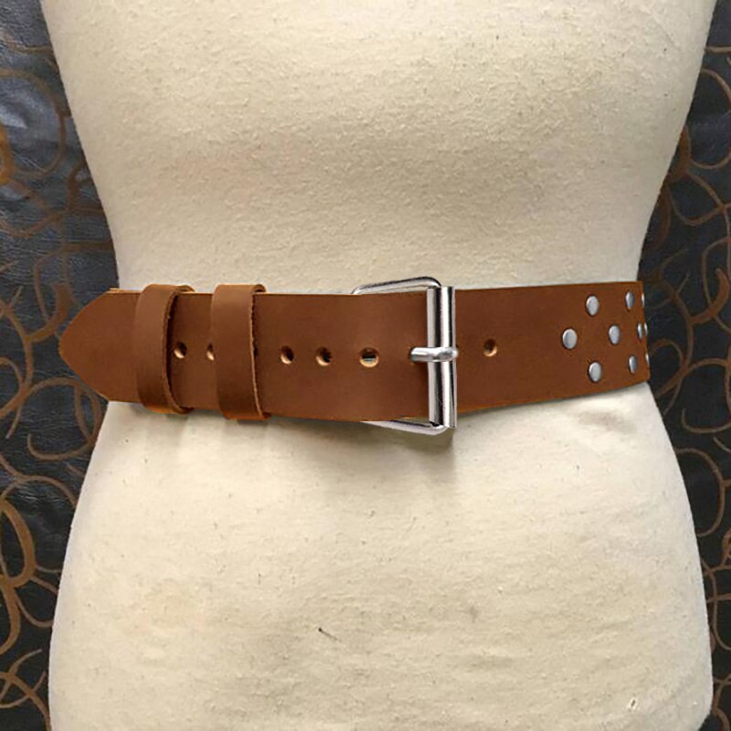Cinturón grande Vintage Steampunk tachonado, Dagorhir SCA, Guerrero celta, Pirata, aventurero, accesorio de cintura, juego de historia con nudos