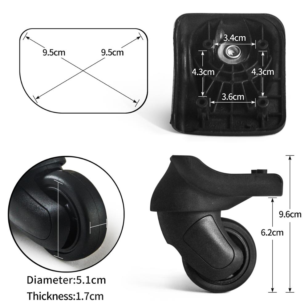 Guguluza Vervanging Bagage Koffer Wiel Wielen Voor Travel Douane Doos Reparatie Zak Onderdelen Spinner Wielen W198