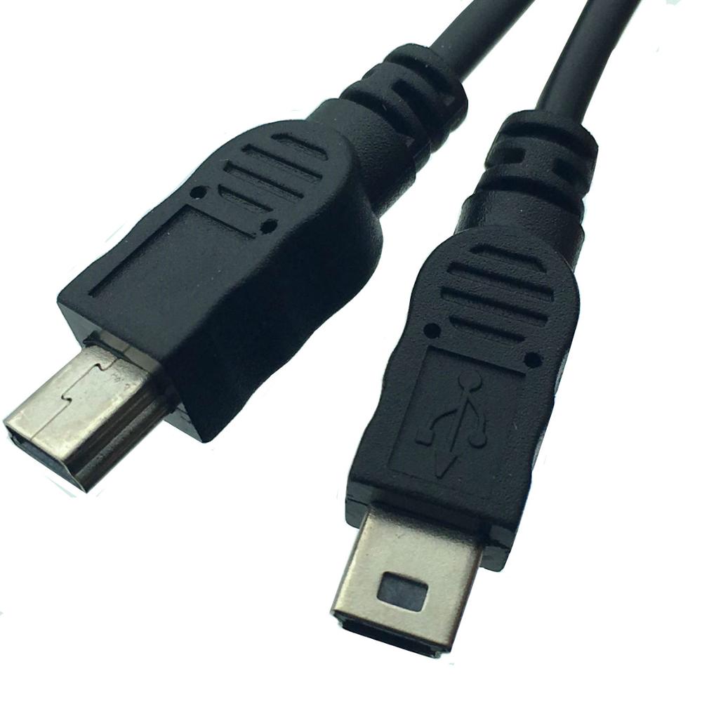 mini usb 1 til 2 y splitter kabel, usb 2.0 mini 5- pin hunn til dobbel 2 hann omformer høyhastighets ladekabel ledning