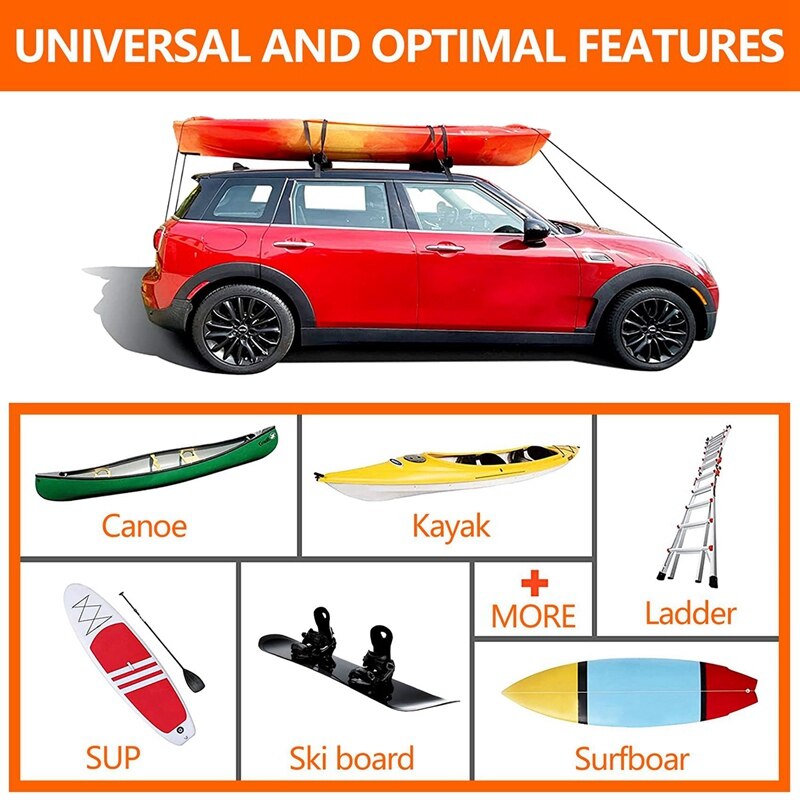 Car Soft Roof Rack Pads Luggage Carrier for Kayak Surfboard-SUP Canoe Kayak Accessories