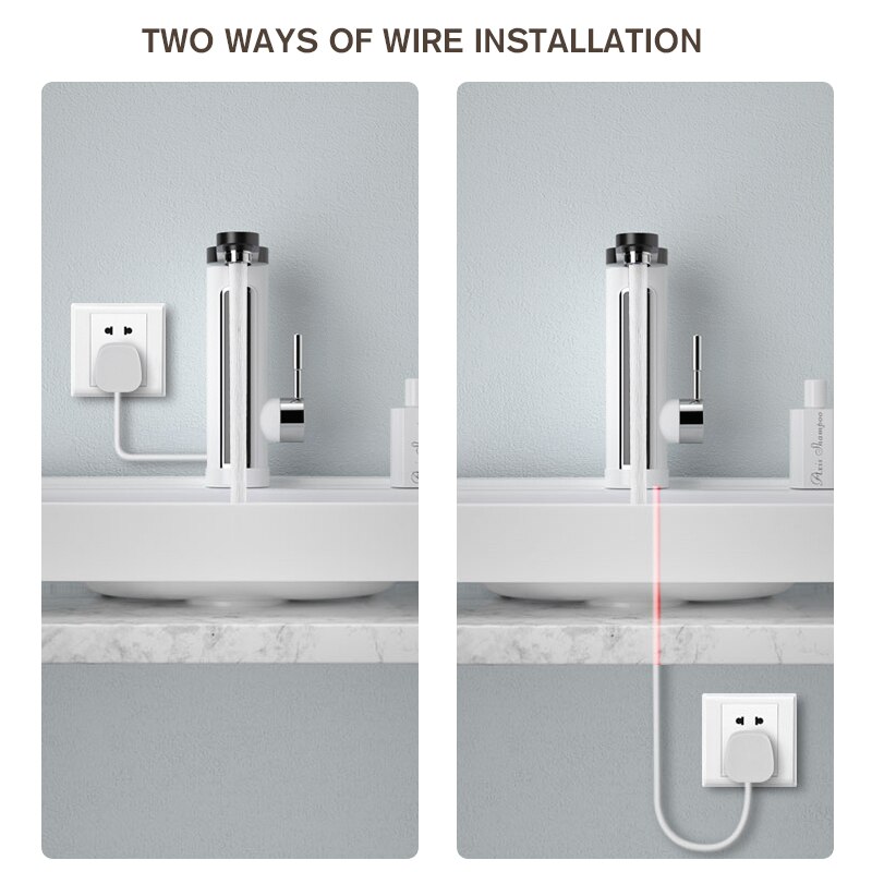 Instant Elektrische Boiler Kraan Kraan Temperatuur Display Badkamer Keuken Kraan Instant Verwarming Met Led Omgevingslicht