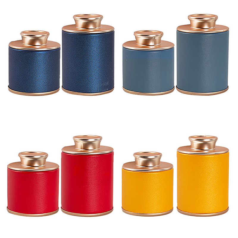 Mini lata de té vacía para el hogar, tarro sellado de té verde y negro, caja de embalaje de té pequeña de viaje portátil, lata de almacenamiento de papel