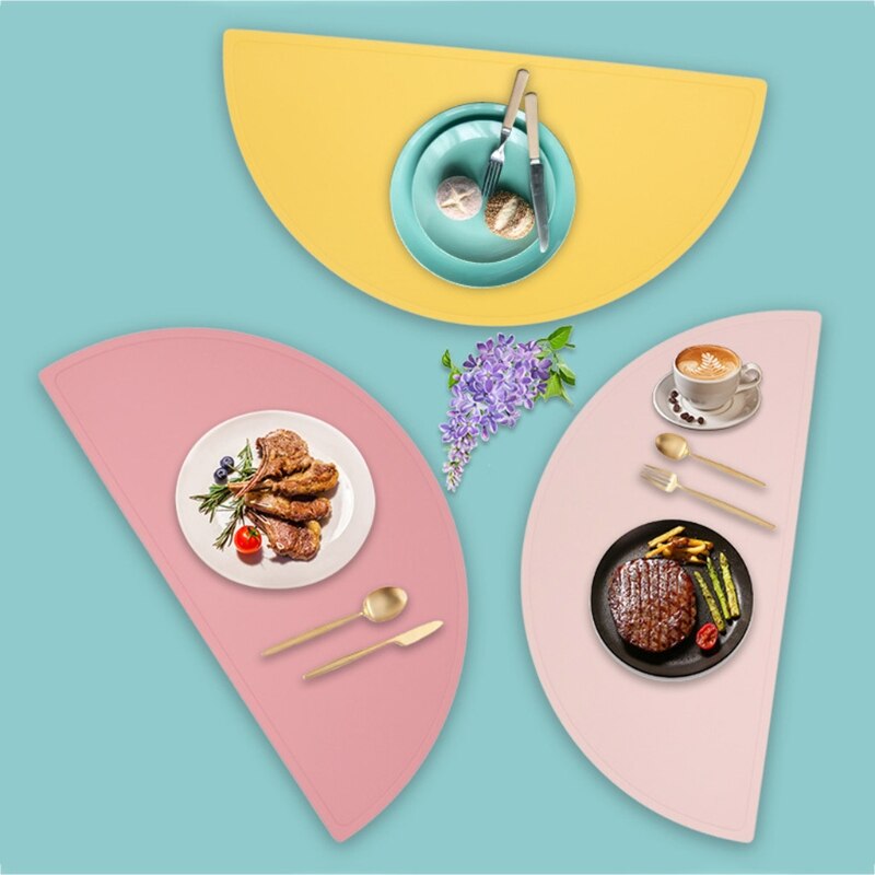 77HD Baby Silicone Placemat Reusable Non-Slip Table Mat Baby Dining Table Pad for Kids Toddler
