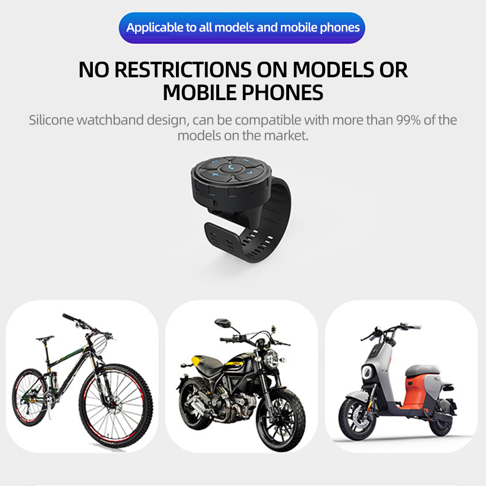 Universele Bluetooth 5.3 afstandsbediening knop draadloze motorfiets stuur mediacontroller fietsmuziek afspelen afstandsbediening