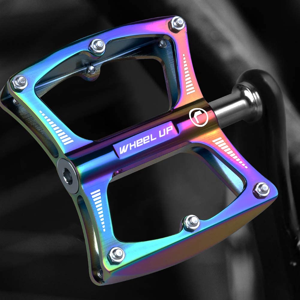 9/16" sealed bearing mountain bike flat pedal road bike pedal aluminum alloy wide platform bicycle pedal, suitable for BMX/MTB