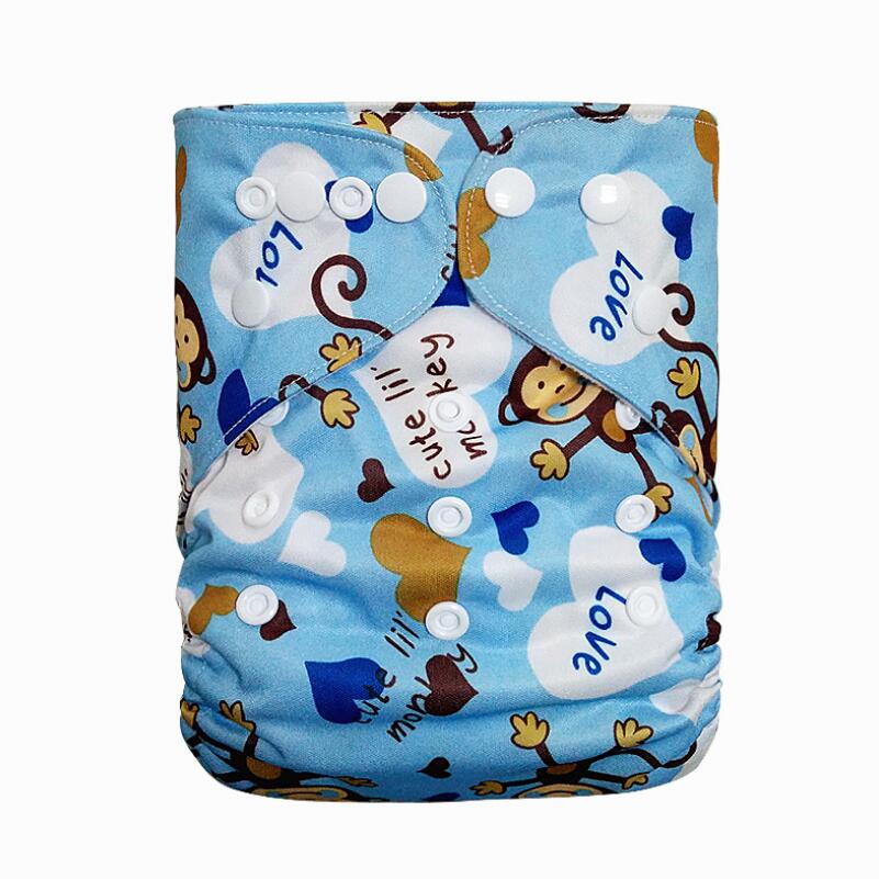 3-15KG Baby Cloth Diaper With 1pcs 4-layers Insert Washable Nappies ECO-Friendly Diaper Pocket Adjustable Reusable Cloth Diapers