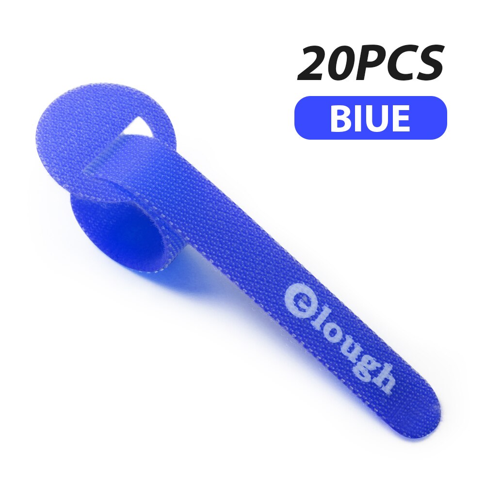 Elough USB Kabel Wickler Organizer Telefon Kabel Verwaltung Maus Computer Kopfhörer Draht Wickler Krawatten Wicklung Haken Schleife Feste Kabel: 20Stck Blau