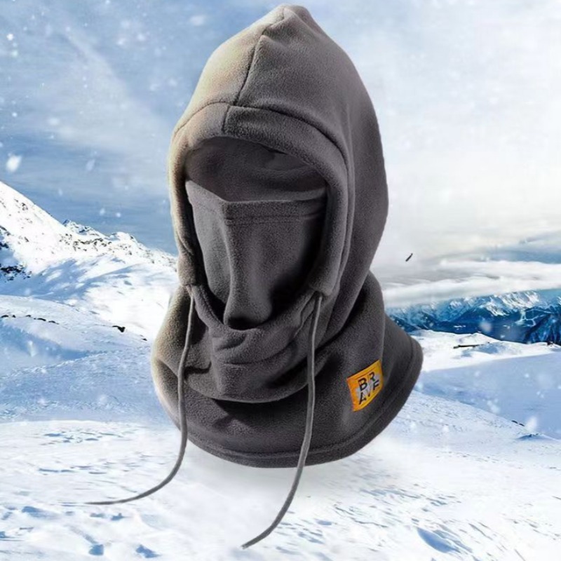 Winterwarme muts met masker en nekwarmer 3-in-1 winddichte bivakmuts voor mannen en vrouwen Gemaskerde hoed Fietsen Bescherming tegen koud weer