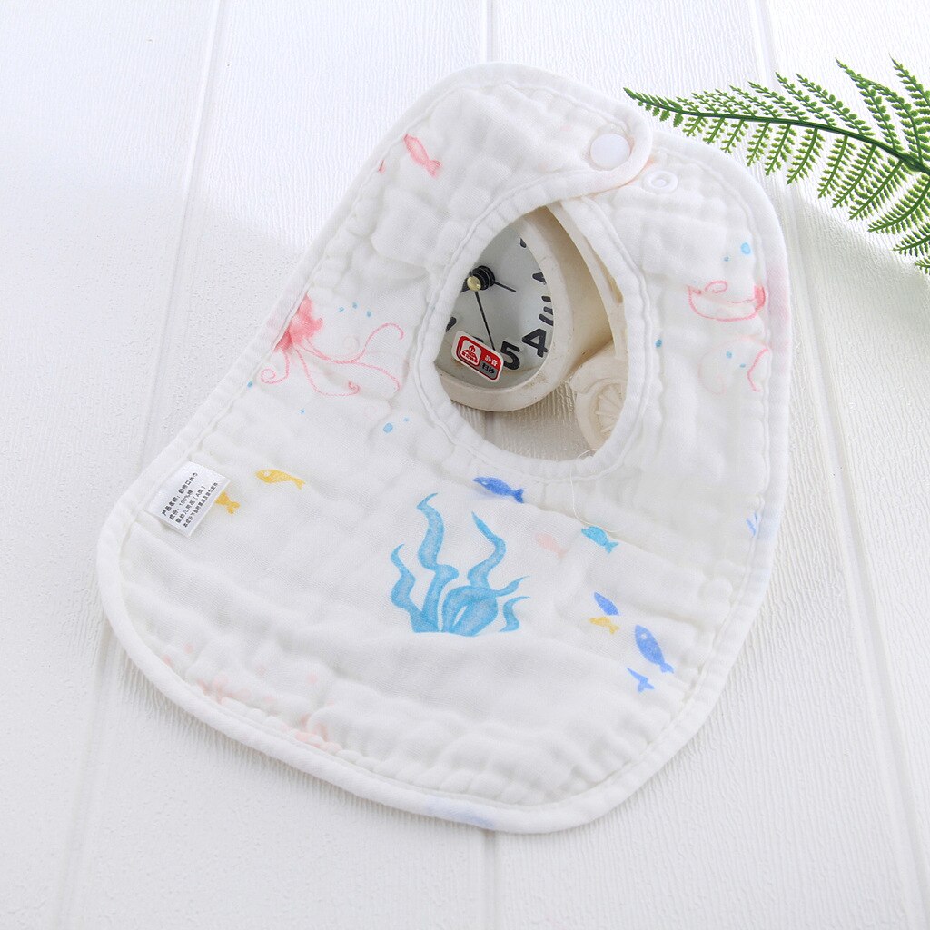 Algodão bandana babador babador bebê alimentação bata infantil arroto panos musselina saliva toalha bebê comer acessório macio material do bebê: Octopus