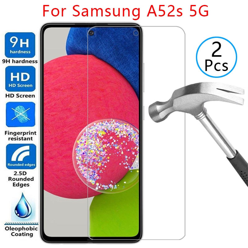 Case Voor Samsung A52s 5G Cover Screen Protector Gehard Glas Op Galaxy Een 52 S 52 A52 S Beschermende telefoon Coque Tas Samsunga52s