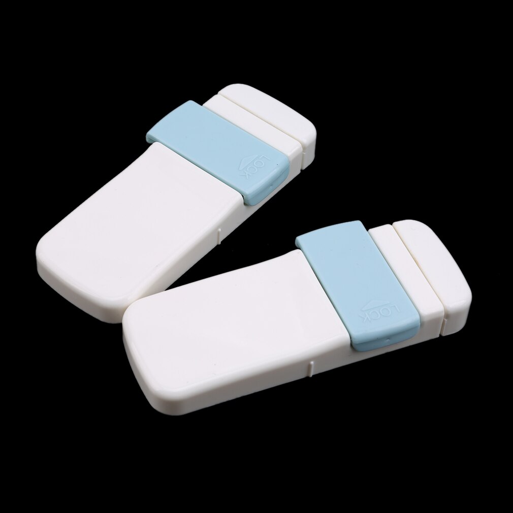 2pcs/set Baby Safety Drawer Locks Children Security Protection Lock For Cabinet Door Kids Safety Lock Securite Infant Room Stuff: Light blue