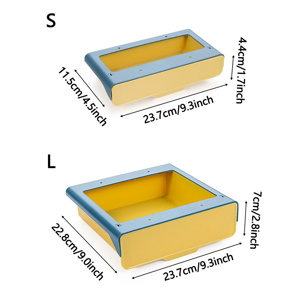 1PC Under Desk Storage Drawer Desk Stand Self Stick Pencil Tray Desk Table Organizer Box Convenient Office Container Newest