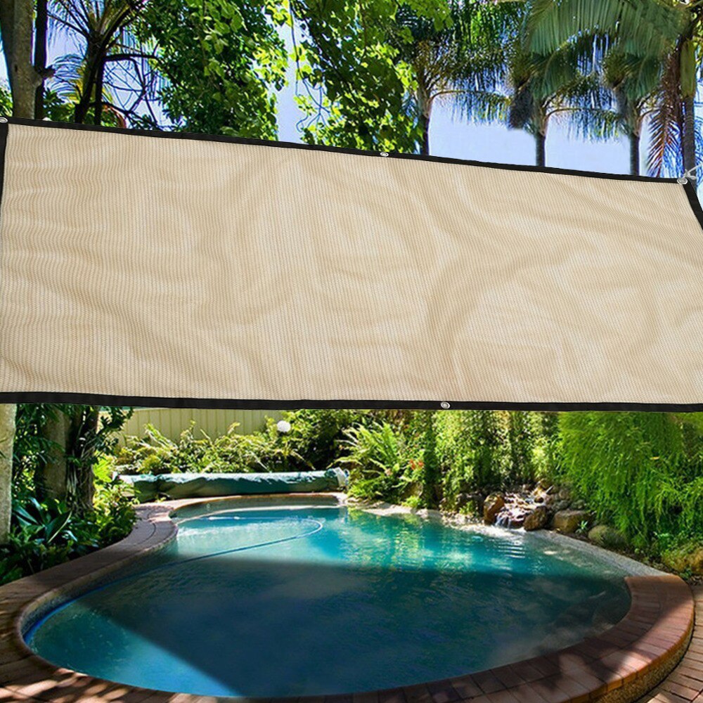 Large Sun Shelter Rectangle Sunshade Protection Outdoor Canopy Garden Patio Pool Shade Sail Awning Camping Shade Cloth