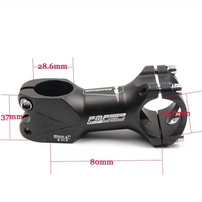 FMF Bicycle Stem Aluminium Alloy 38/60/80/90 mm*31.8 mm,25.4 mm Cycling Handlebar Stem Mountain Road MTB Bike Stem: 31.8X80mm