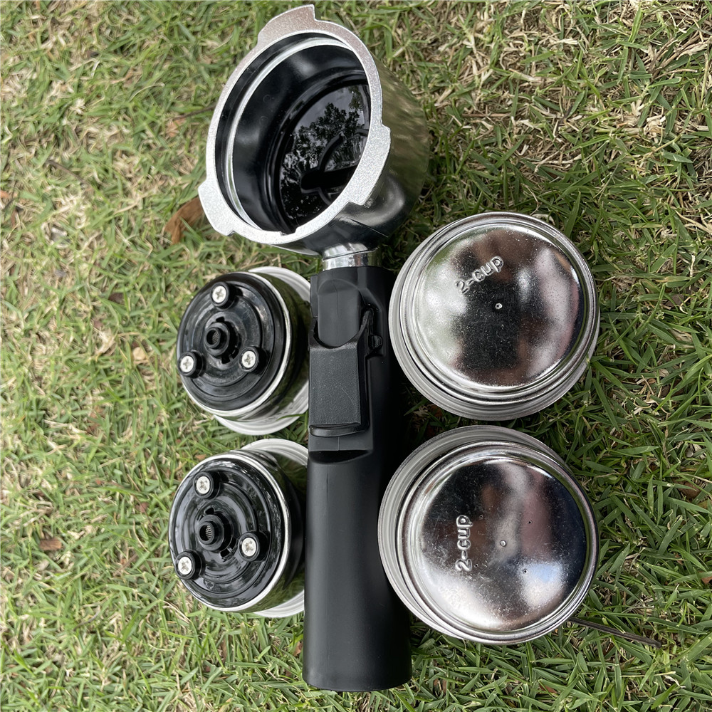 51mm Coffee Portafilter Filter With Pressure Basket for Homix Hibrew Oster Cecotec Phico Brayer br1101 Gypas Coffee Machine: Burgundy