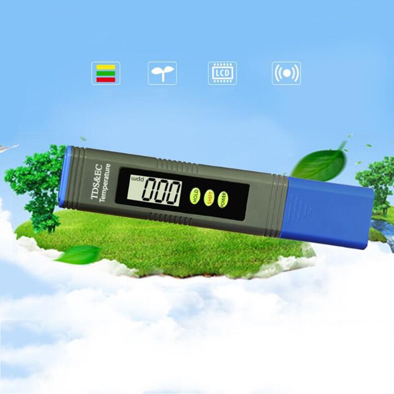 Portable PH Meter 2 In 1 TDS Measuring Instrument Water Tester PH Meter And ATC pH Test Aquarium Pool Pen Type PH Meter