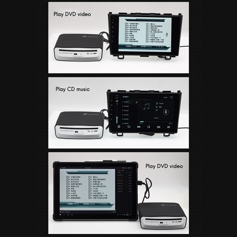 Voor Android Speler Externe Auto Radio Cd Dvd Schotel Box Speler 5V Usb Interface