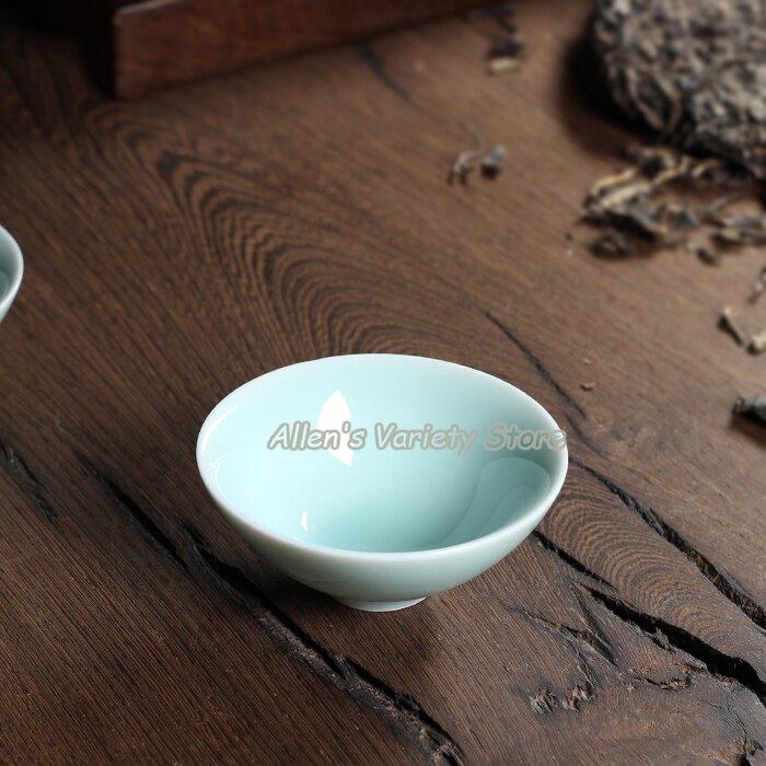 Bamboo hat cup Pottery China Porcelain coffee cup Chinese Longquan Celadon Teacup cups tea set ceramic cup Gaiwan teaware bowl