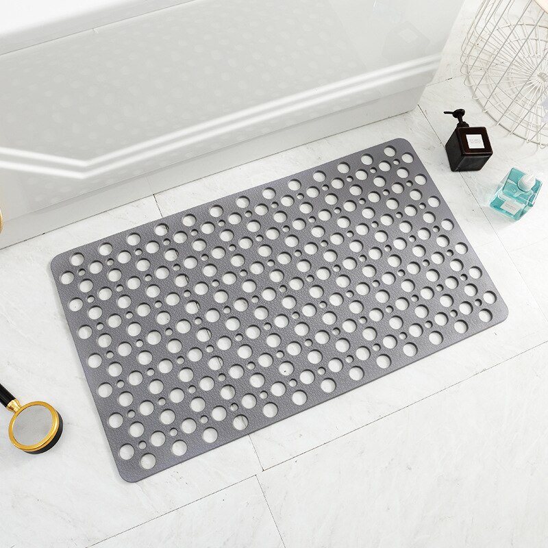 Eovna brusemåtte pvc badeværelse skridsikker måtte rund silikone skridsikker brusemåtte massagemåtte sugemåtte brusemåtte trædepude: 1 / 75 x 43 cm