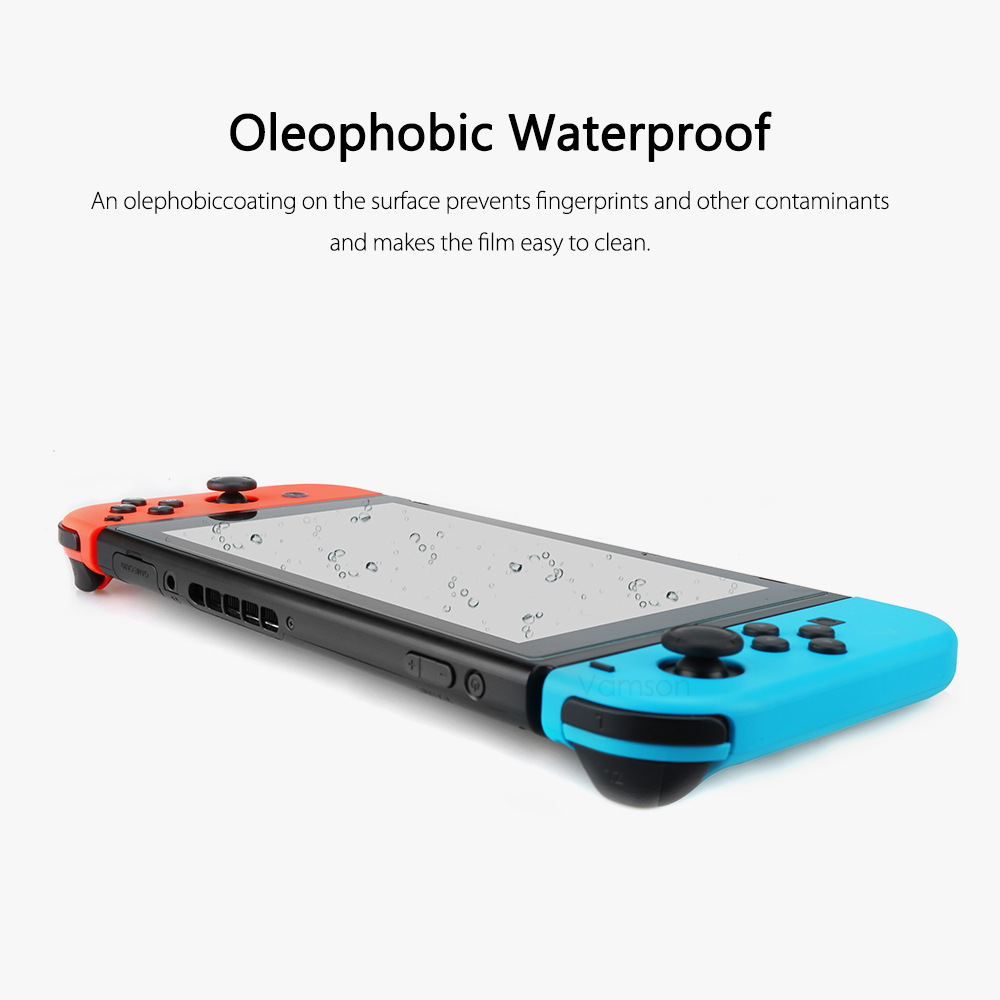 Vamson für Schalter Zubehör 1-3Stck Schutz Glas für Nintendo Swich Gehärtetem Bildschirm Schutz mit Reinigungs Tuch NT02