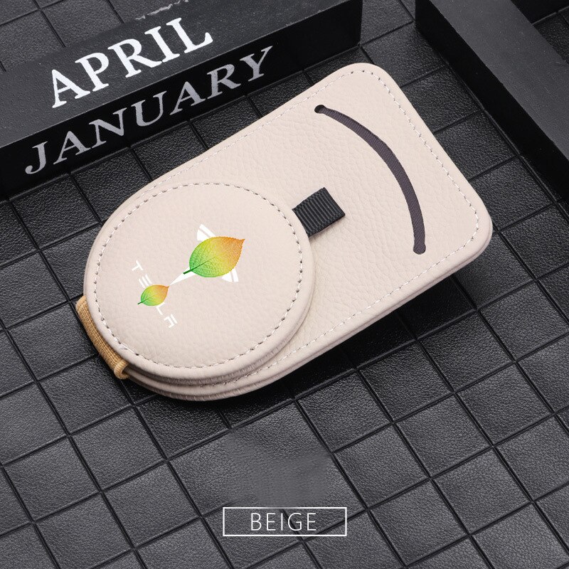 Soporte de gafas de sol para coche Tesla modelo 3 Y X S, Clip para Visor, piezas nuevas de Tesla: Beige