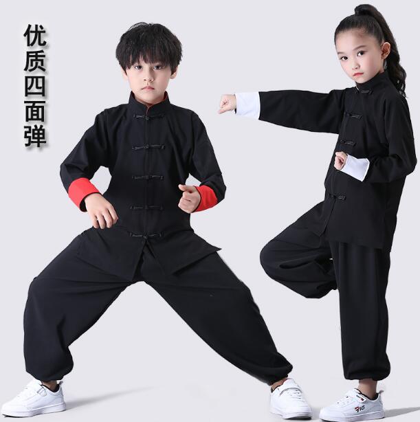 traje Wushu para niños, ropa de estilo tradicional chino, conjunto de ropa de actuación de Tai Chi Kung Fu, uniformes para niñas y niños, puesta en escena