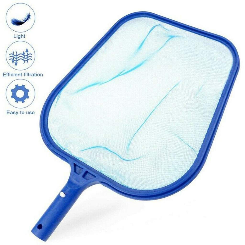 Red de limpieza azul para piscinas, herramienta de salvamento, red para piscinas, Espumador, bolso de receptor de hojas, accesorios para piscinas