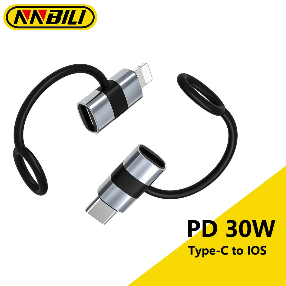 NNBILI PD30W Adapter USB typu C do ios dla iOS Konwerter męski na żeński typu C dla iPhone 14 13 12 11 Macbook Szybkie złącze