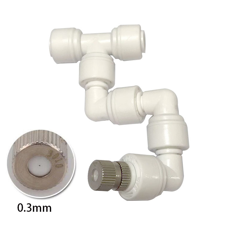 360 Adjustable Fogger Mist Sprinkler Atomizing Misting Nozzle Kit Spray Injector Brass Nozzle: Navy Blue