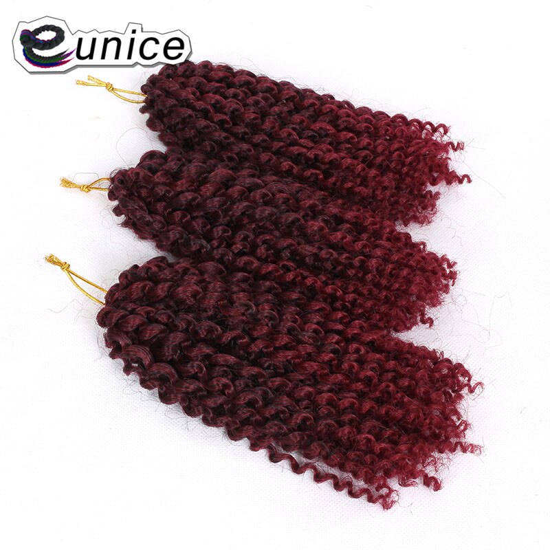 Eunice Hair 3strands/pack Mali Bob Crochet Braids Hair 8 inch Bohemian Style ombre 1B/#30 KINKY Curly Synthetic Braiding Hair