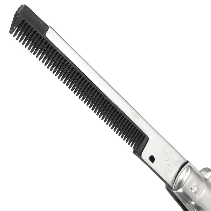 1pc aço inoxidável pente de cabelo beleza dobrável pente de barba pente de cabelo escova ferramentas de estilo de cabelo interruptor pentes para homens estilo de cabelo
