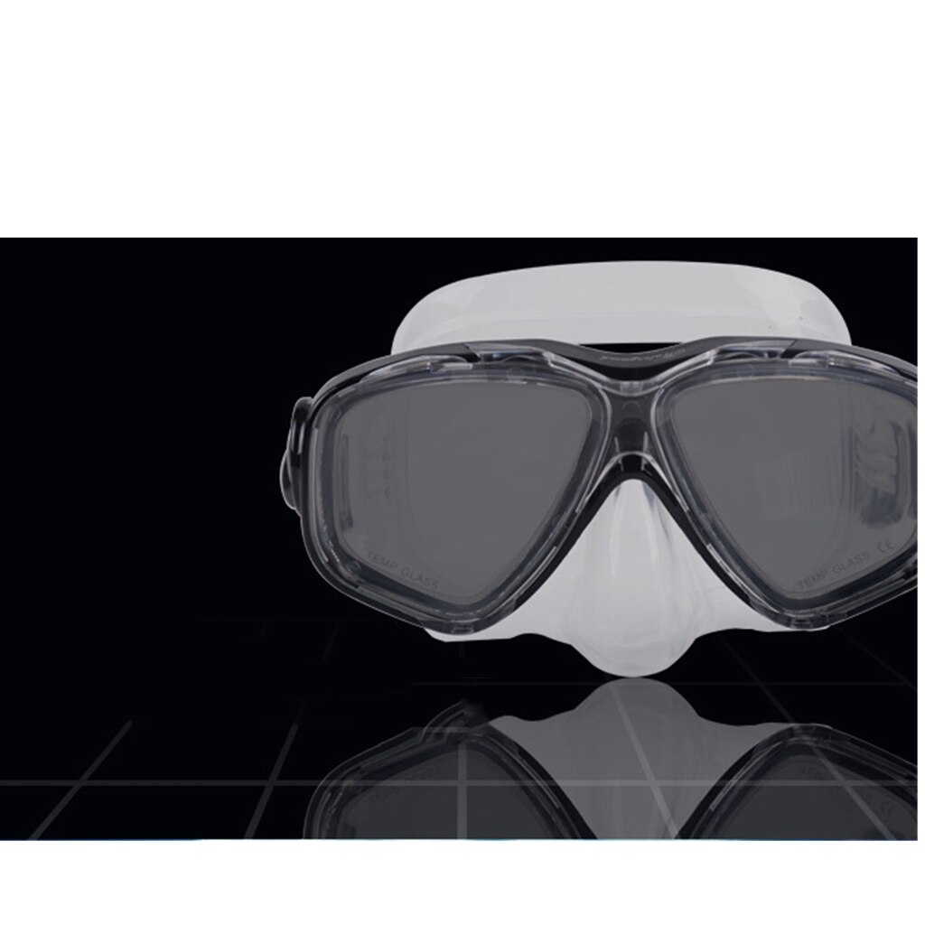 Dykning simning scuba mask skyddsglasögon ansikte härdat glas anti-dimma undervattensfäste för unisex vuxna